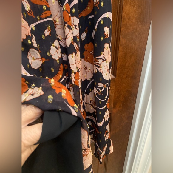 J. Crew Collection Tie-front Lurex Dress in Mixed Print Sz XS - Picture 8 of 10